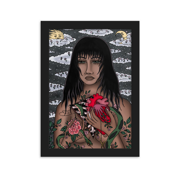 AGAIN Framed Art Print