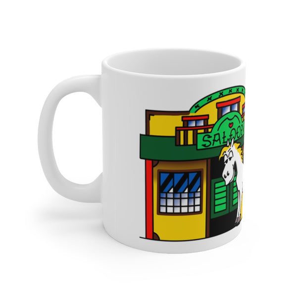 HORSE AND SALOON - LUCKY LUKE TATTOO - Ceramic Mug