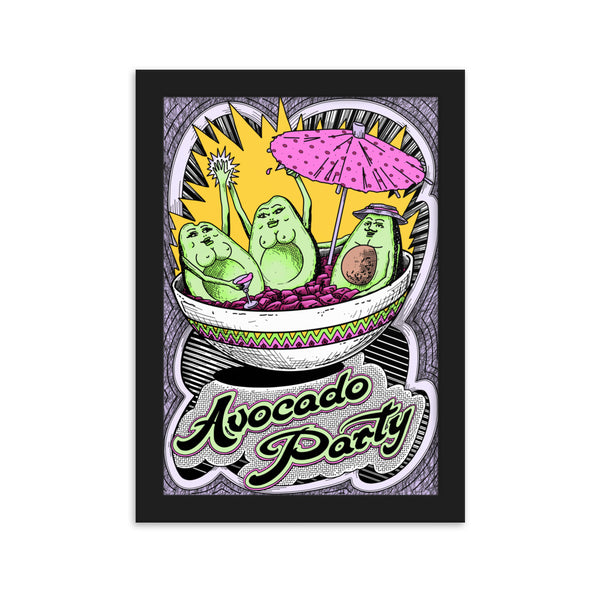 AVOCADO PARTY Framed Art Print