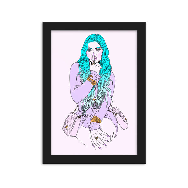 BLUE KYLIE Framed Art Print