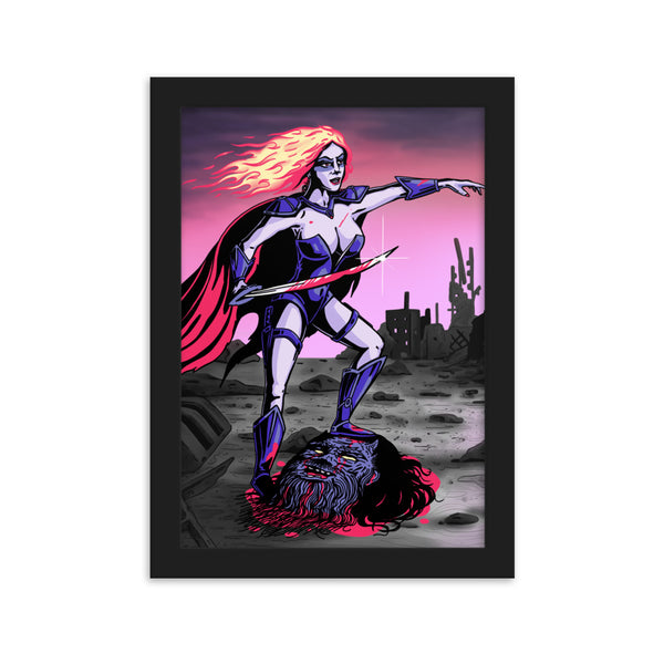 FLAME WARRIOR Framed Art Print