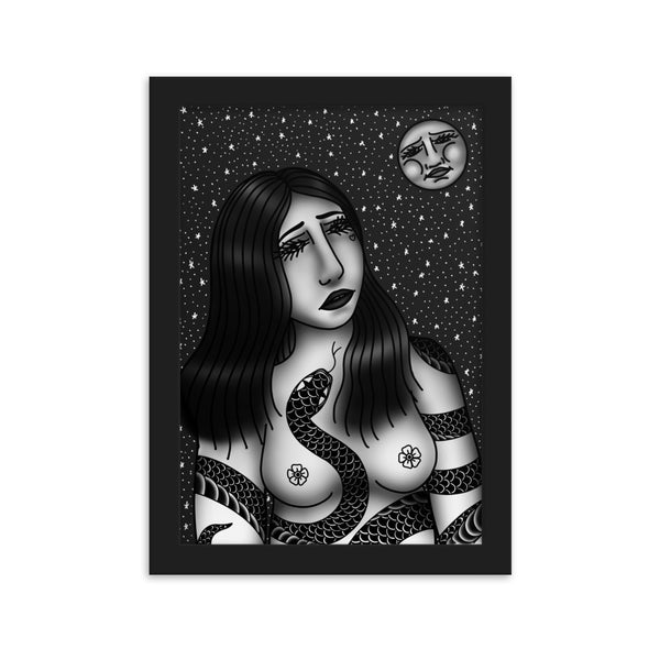 CONVERSATIONS WITH THE MOON Framed Art Print