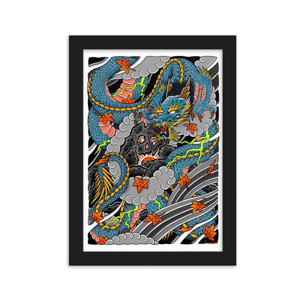 DRAGON SKULL Framed Art Print