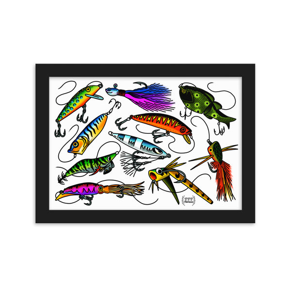 LURES Framed Art Print