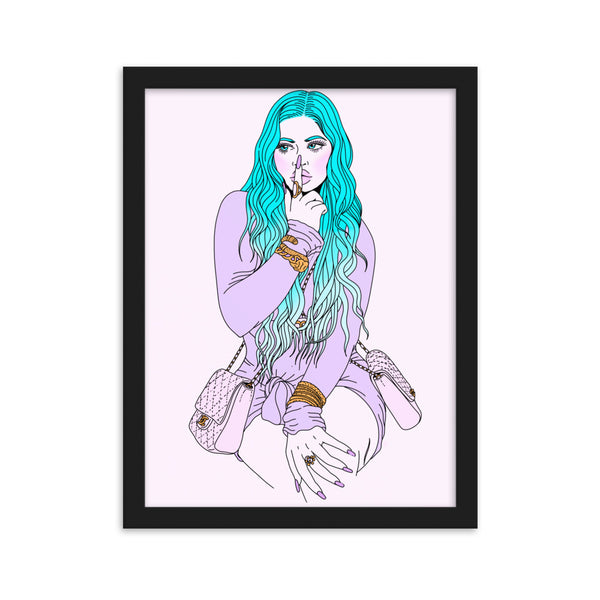 BLUE KYLIE Framed Art Print