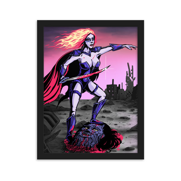 FLAME WARRIOR Framed Art Print