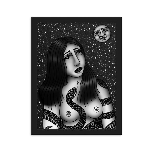 CONVERSATIONS WITH THE MOON Framed Art Print