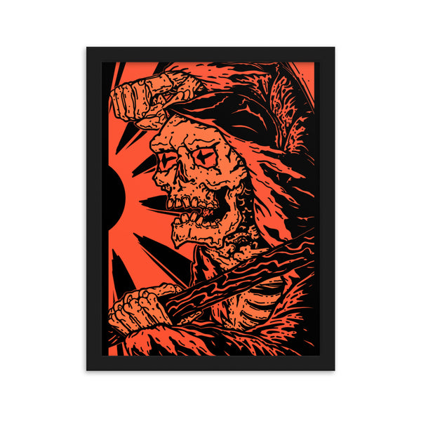 DEATH IN RED Framed Art Print