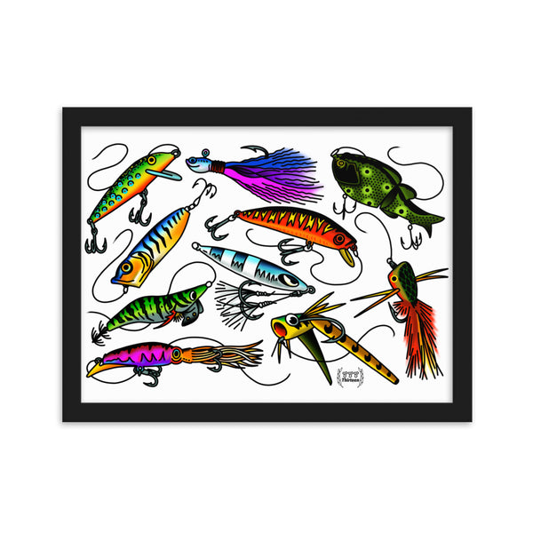 LURES Framed Art Print