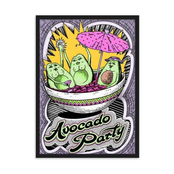 AVOCADO PARTY Framed Art Print