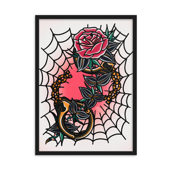 CUFFS & WEBS Framed Art Print