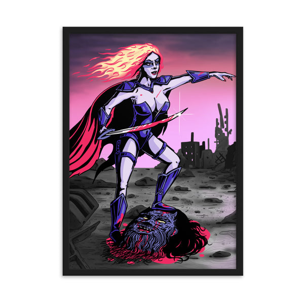 FLAME WARRIOR Framed Art Print