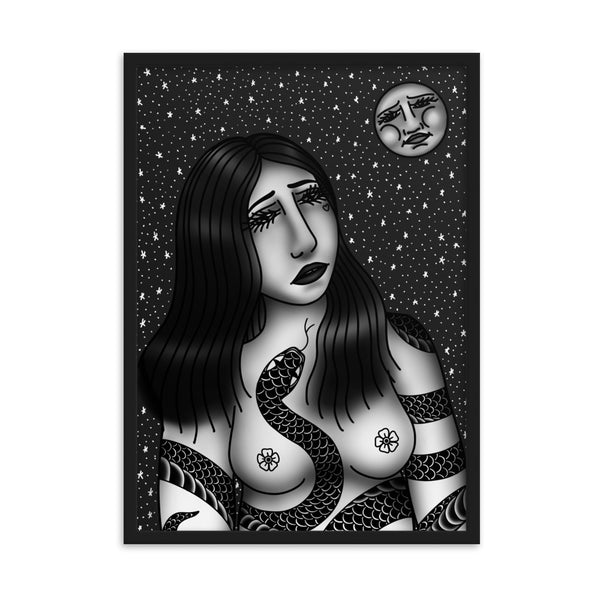 CONVERSATIONS WITH THE MOON Framed Art Print