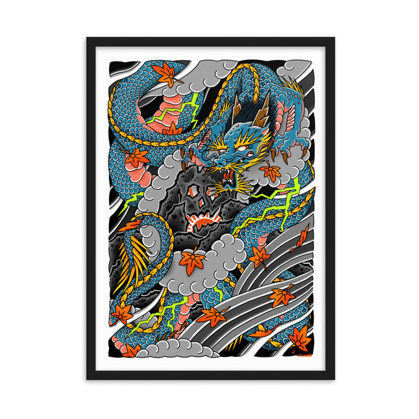 DRAGON SKULL Framed Art Print