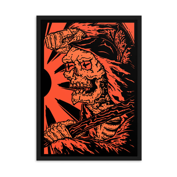 DEATH IN RED Framed Art Print