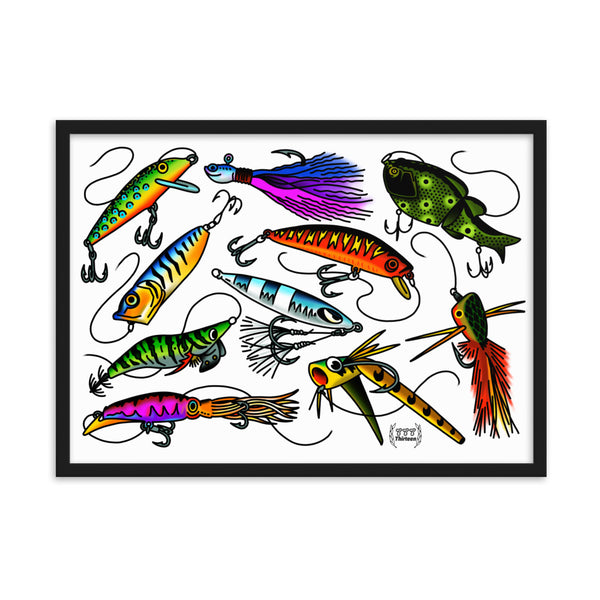 LURES Framed Art Print