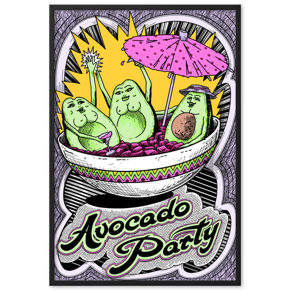 AVOCADO PARTY Framed Art Print