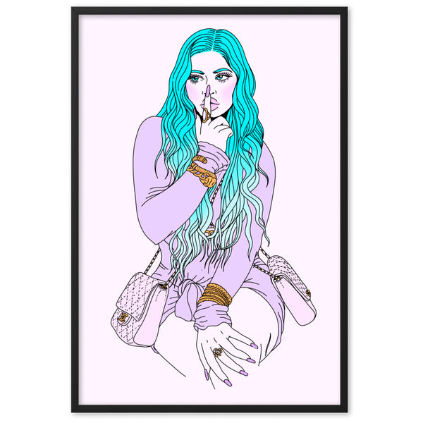 BLUE KYLIE Framed Art Print