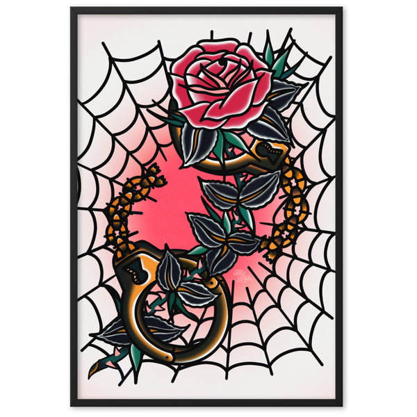 CUFFS & WEBS Framed Art Print