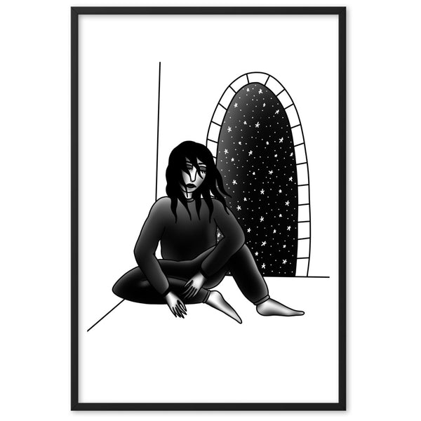 STAY INSIDE Framed Art Print