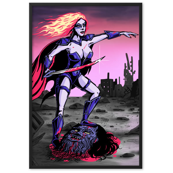 FLAME WARRIOR Framed Art Print