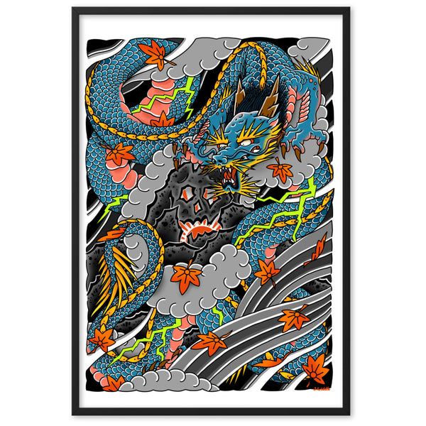 DRAGON SKULL Framed Art Print