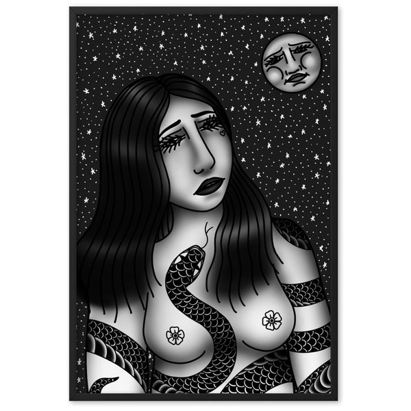 CONVERSATIONS WITH THE MOON Framed Art Print