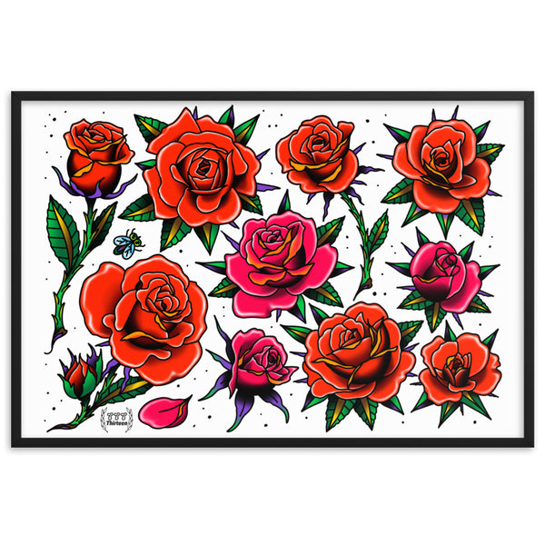 ROSES Framed Art Print