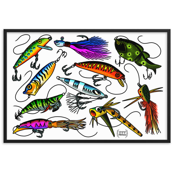 LURES Framed Art Print