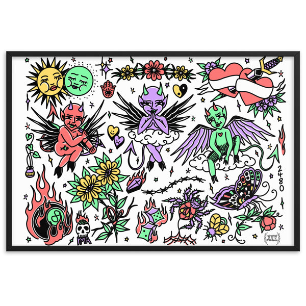 WINGS & DEMONS Framed Art Prints