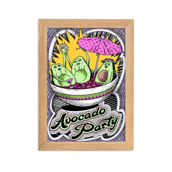 AVOCADO PARTY Framed Art Print