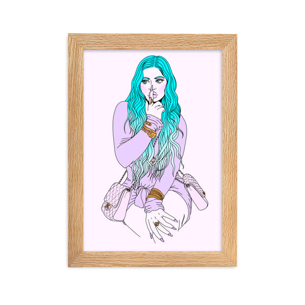 BLUE KYLIE Framed Art Print