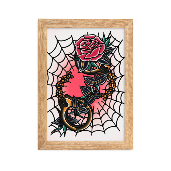 CUFFS & WEBS Framed Art Print