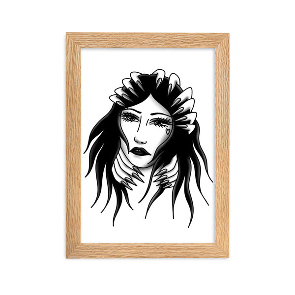 FIGHTING DEMONS Framed Art Print