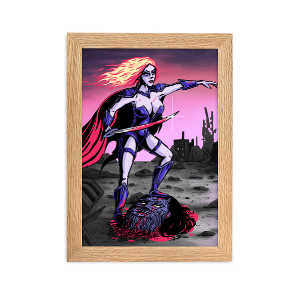 FLAME WARRIOR Framed Art Print