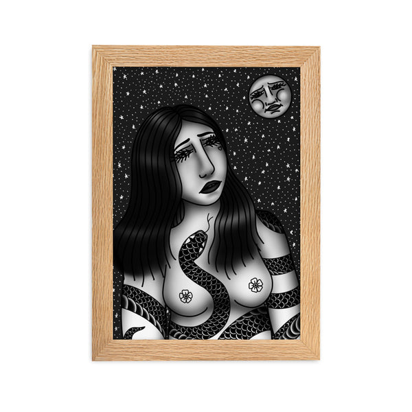 CONVERSATIONS WITH THE MOON Framed Art Print