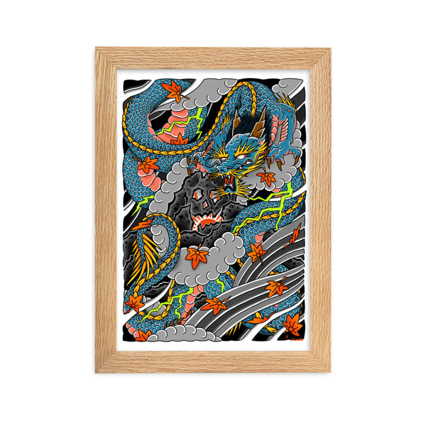 DRAGON SKULL Framed Art Print