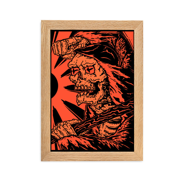 DEATH IN RED Framed Art Print