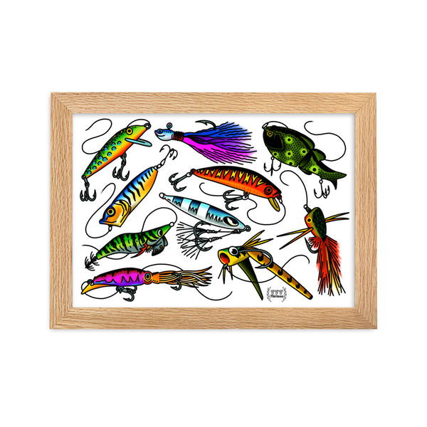 LURES Framed Art Print