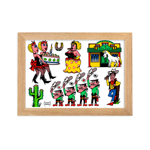 LUCKY LUKE TATTOOS Framed Art Print