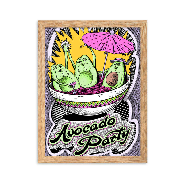 AVOCADO PARTY Framed Art Print