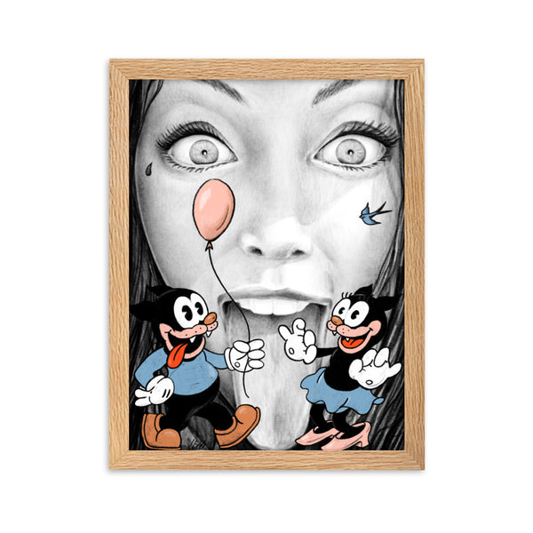 BE HAPPY Framed Art Print