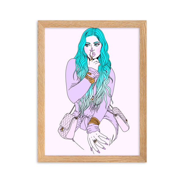 BLUE KYLIE Framed Art Print