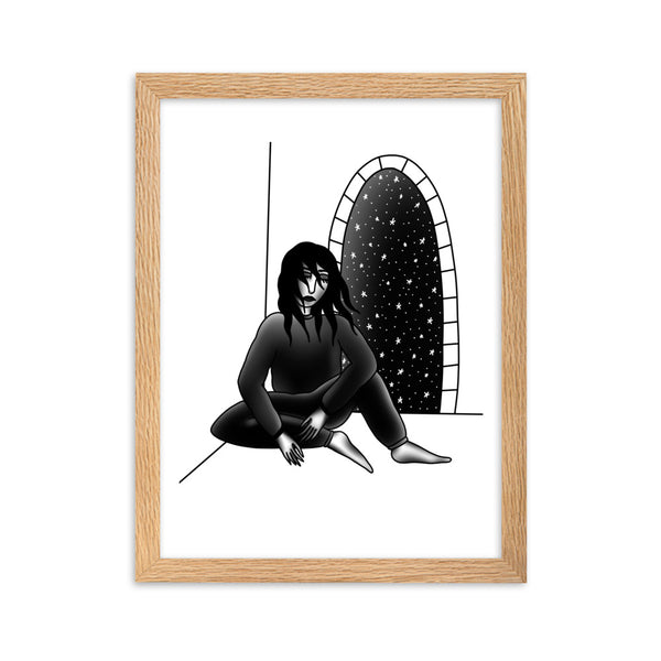 STAY INSIDE Framed Art Print