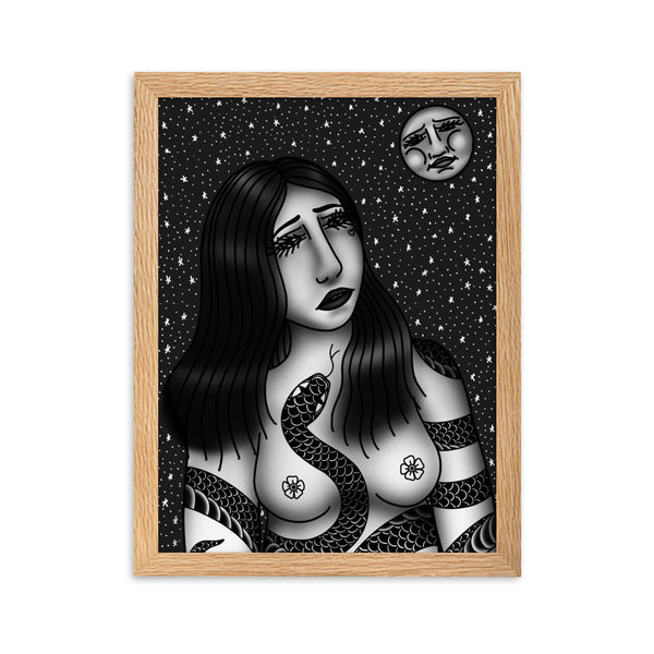 CONVERSATIONS WITH THE MOON Framed Art Print