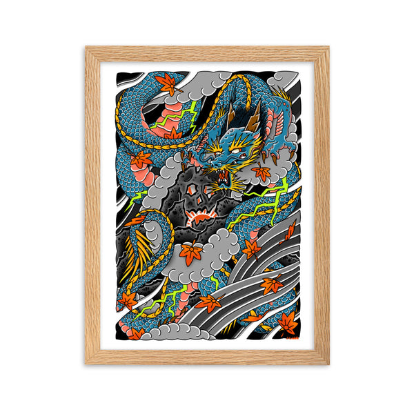 DRAGON SKULL Framed Art Print