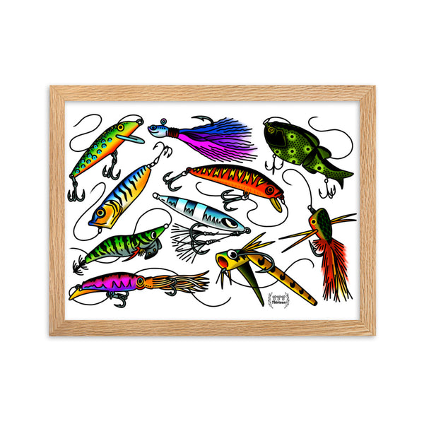 LURES Framed Art Print