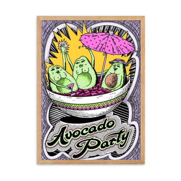 AVOCADO PARTY Framed Art Print