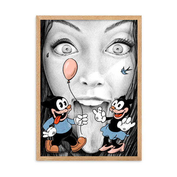 BE HAPPY Framed Art Print