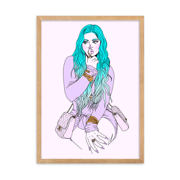 BLUE KYLIE Framed Art Print